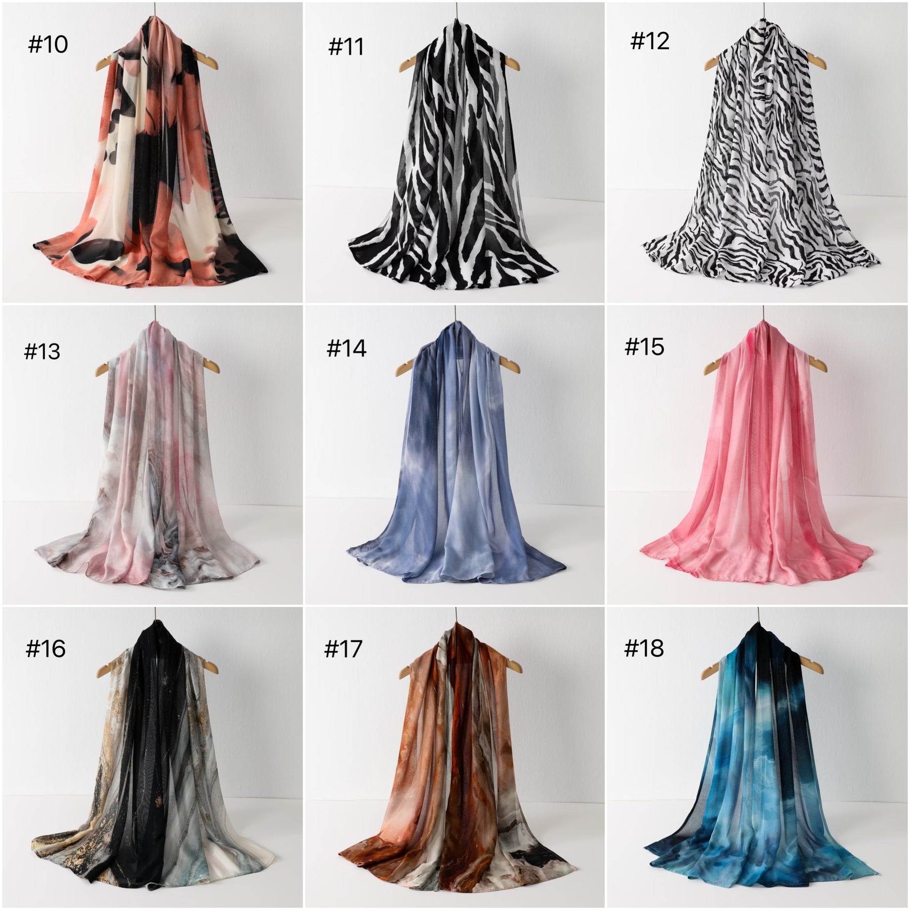 SS012  Modal Double Stitch Printed Hijab