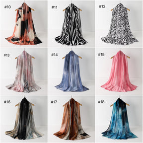 SS012  Modal Double Stitch Printed Hijab