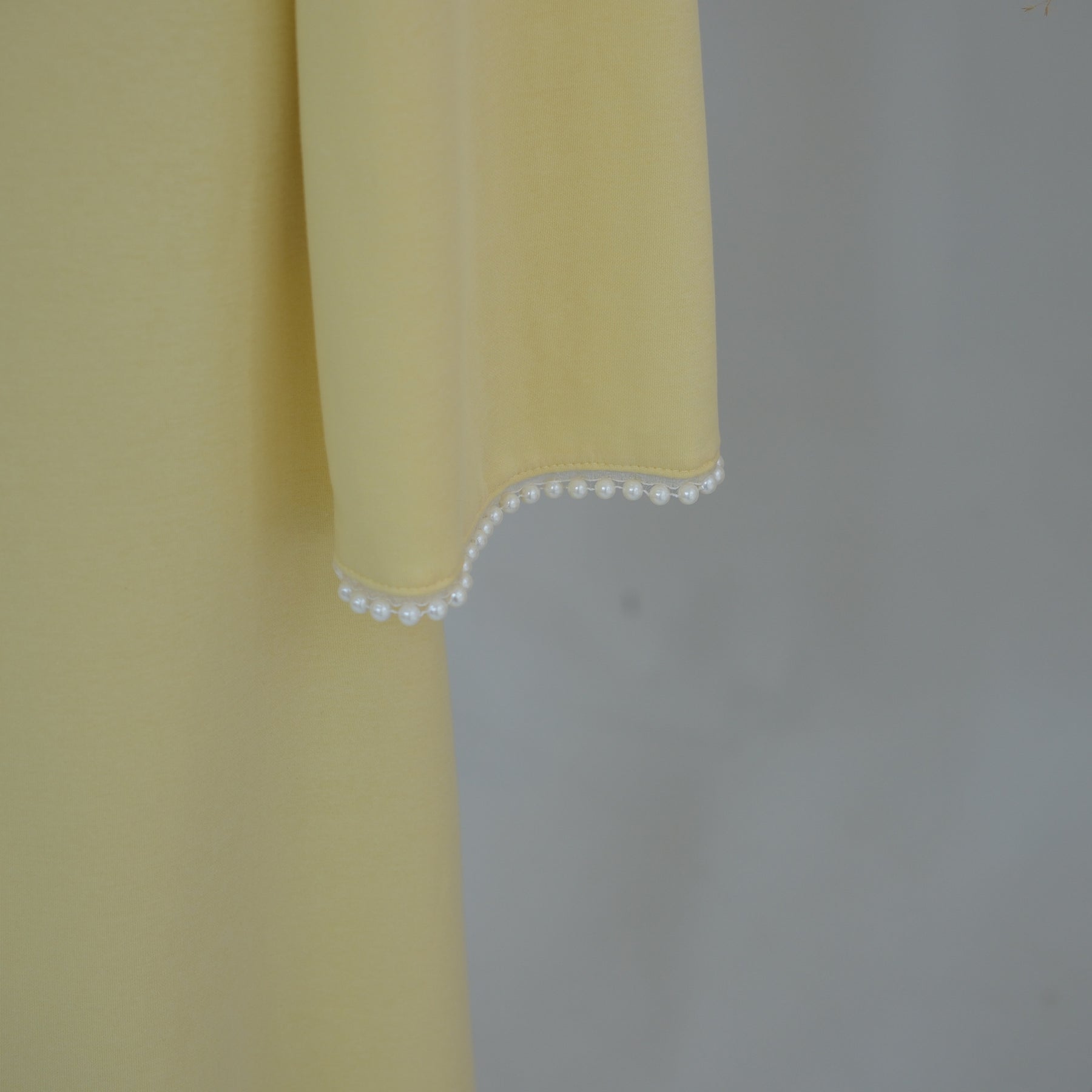 LR1167  Plain Scuba Beaded Shawl + Long Sleeve Dress Set