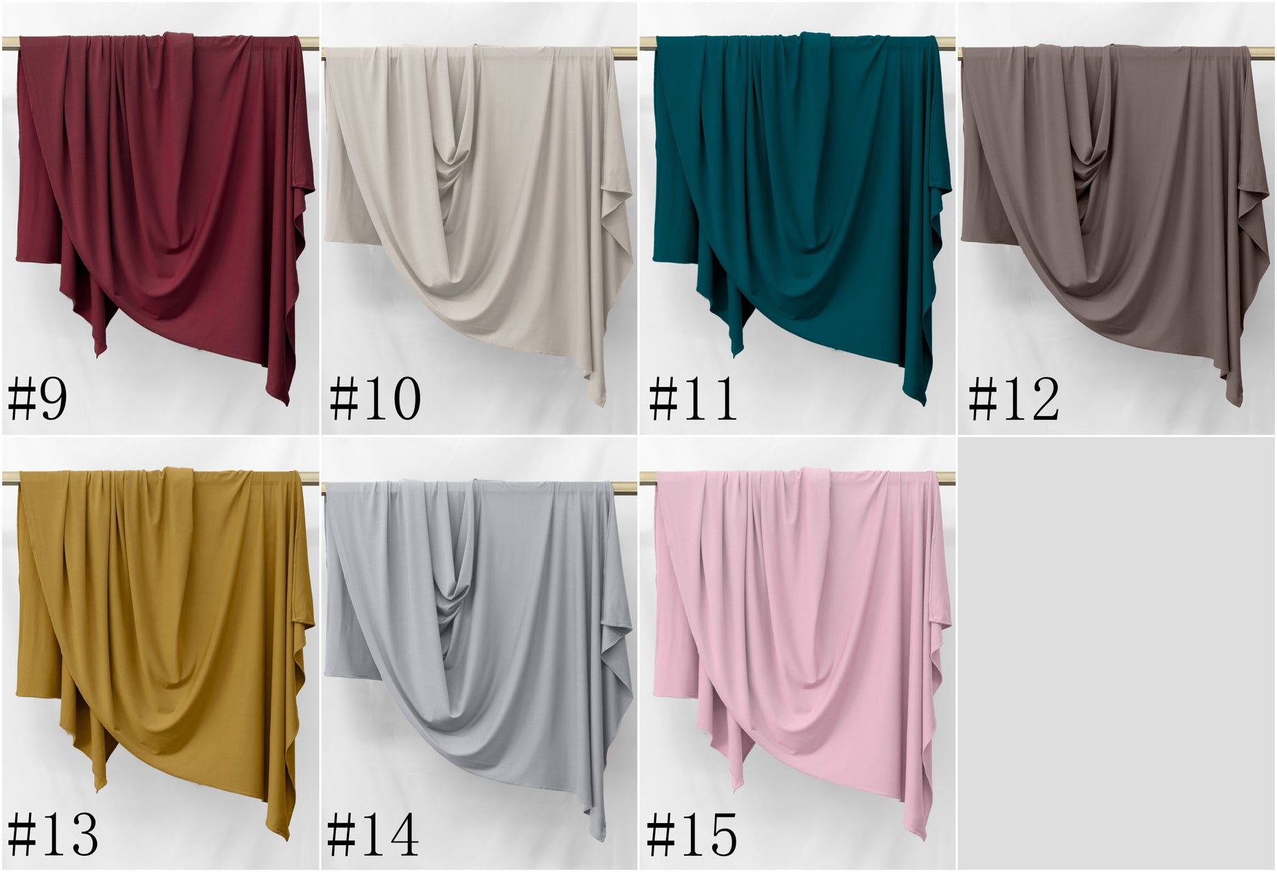 JBJERSEY  Plain Mercerized Cotton Soft Skin Friendly Scarf