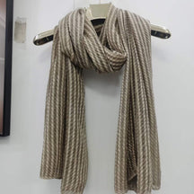YC010  Plain Vertical Stripe Crinkle Polyester Hijab-MOQ:10pcs