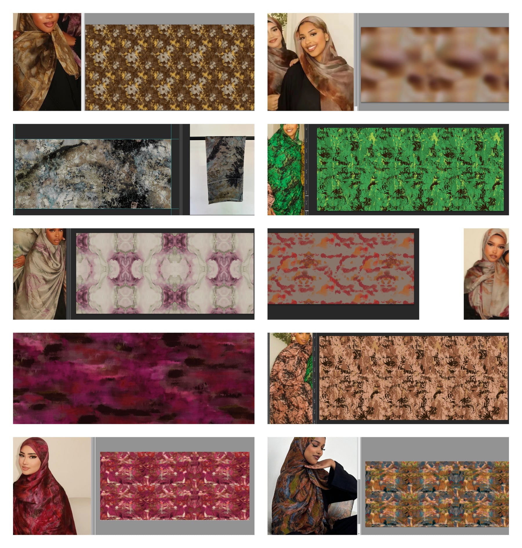 MYU001   printed silk (Product style diagram)