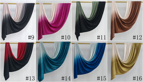 JBWJ005  High Quality Mercerized Cotton Double-Sided Gradient Printed Long Hijab
