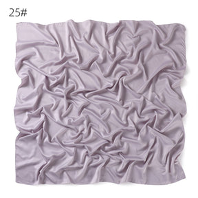 YZ190   90cm matte color ding imitation silk satin solid color square scarf shawl scarf dual purpose scarf scarf woman