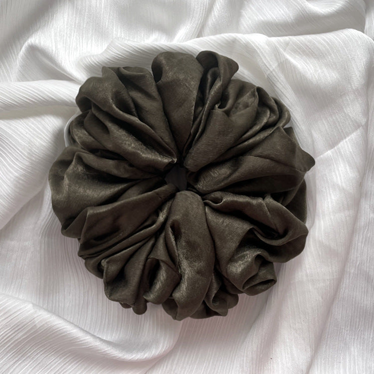 WJA40  Satin  Tencel Velvet Large Size Women's Big Head Flower Large Intestine Circle Tencel Hair Tie