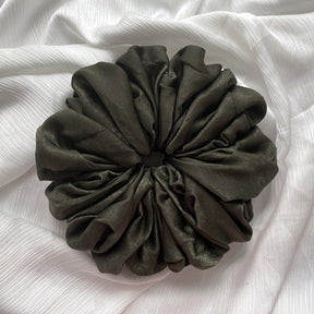 WJA40  Satin  Tencel Velvet Large Size Women's Big Head Flower Large Intestine Circle Tencel Hair Tie