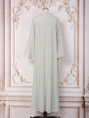 MT557  Stand Collar Sequin Beaded Embroidered Luxury Dress