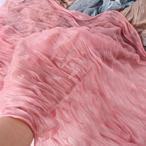 WJ090  Plain breathable bright silk bubble crepe hijab
