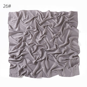 YZ190   90cm matte color ding imitation silk satin solid color square scarf shawl scarf dual purpose scarf scarf woman