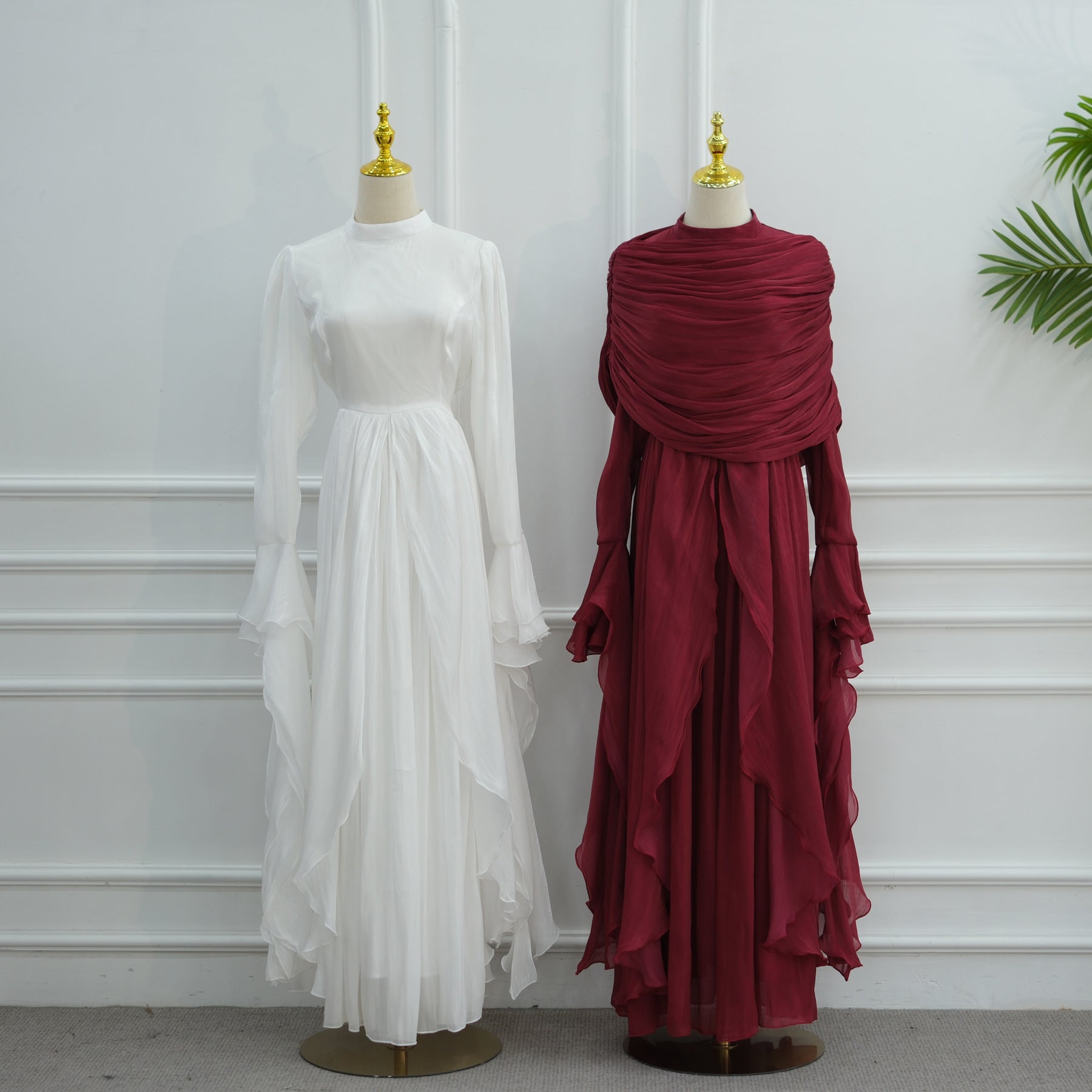 LR1169  Double-layer waist dress – no hijab