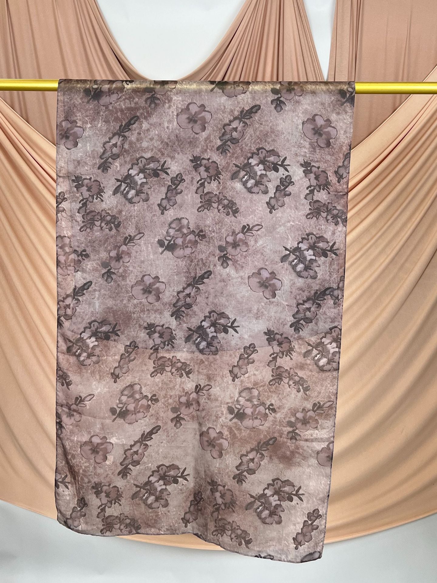 MD018  Modal polyester-cotton tie-dye single stitch Muslim hijab