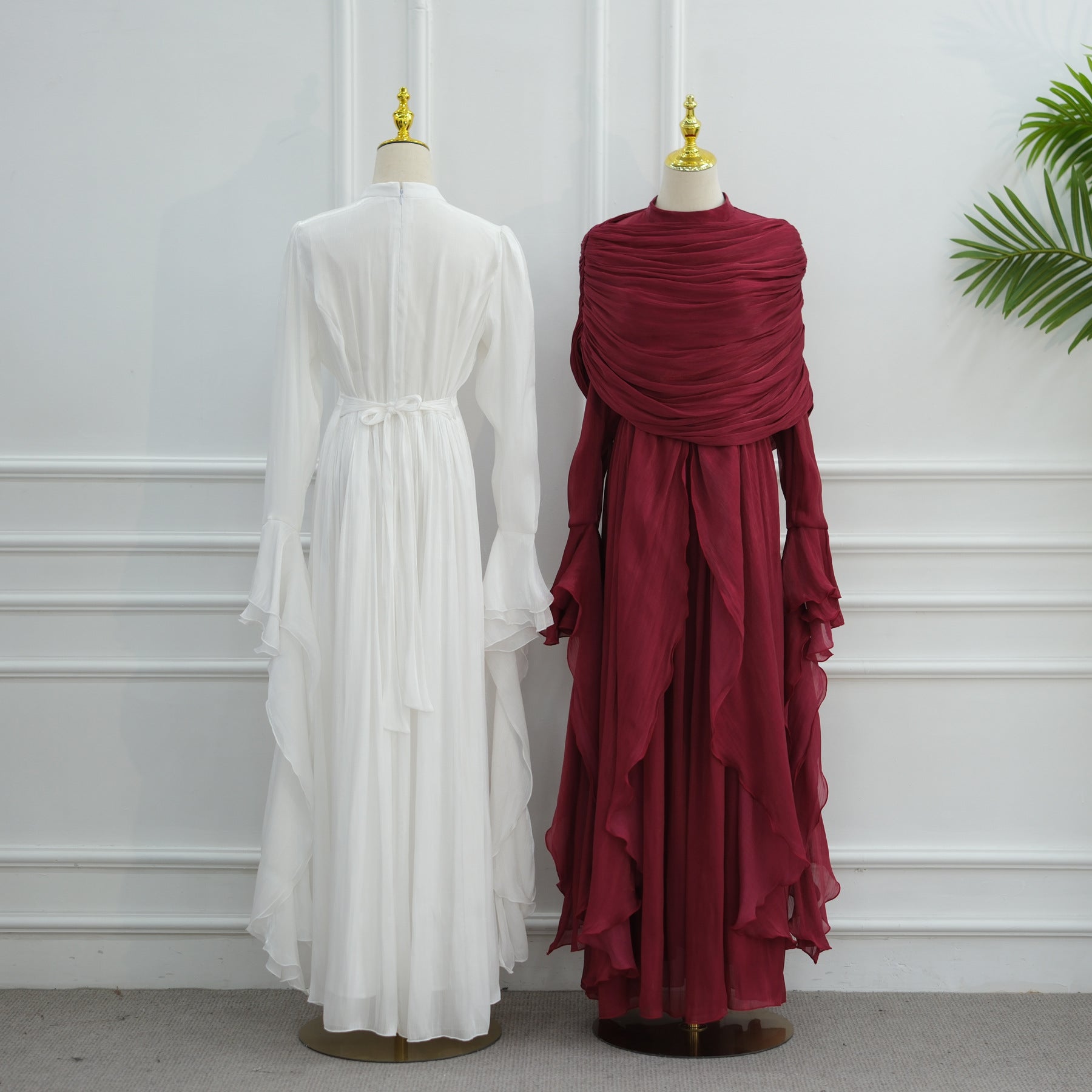 LR1169  Double-layer waist dress – no hijab