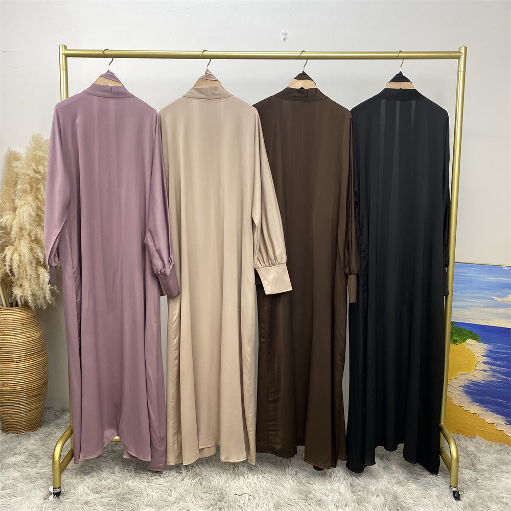 1975 plain muslim abaya cardigan dress