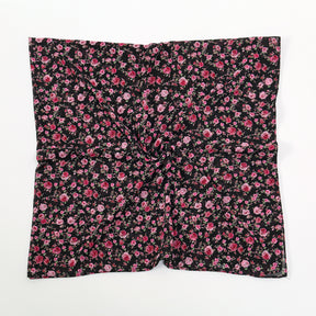 YW361  145*145cm small floral printed chiffon square scarf