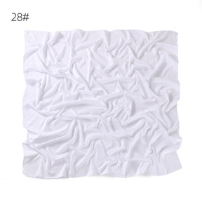 YZ190   90cm matte color ding imitation silk satin solid color square scarf shawl scarf dual purpose scarf scarf woman