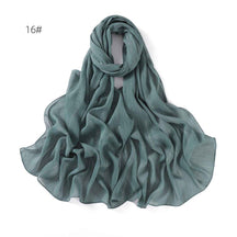 YZ175  Plain Lurex Chiffon Hijab with Fine Pleats