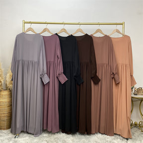 6685 plain muslim abaya dress