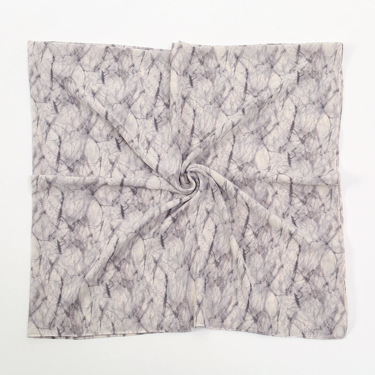 YW361  145*145cm small floral printed chiffon square scarf