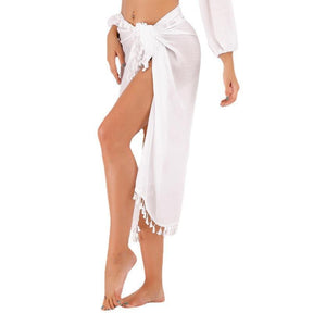 SL31  Half-length tassel shawl sun protection wrap skirt