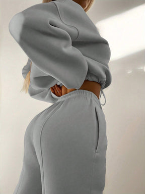 M1051  Women's New Spring Printed Sweatshirt 2-Piece Set