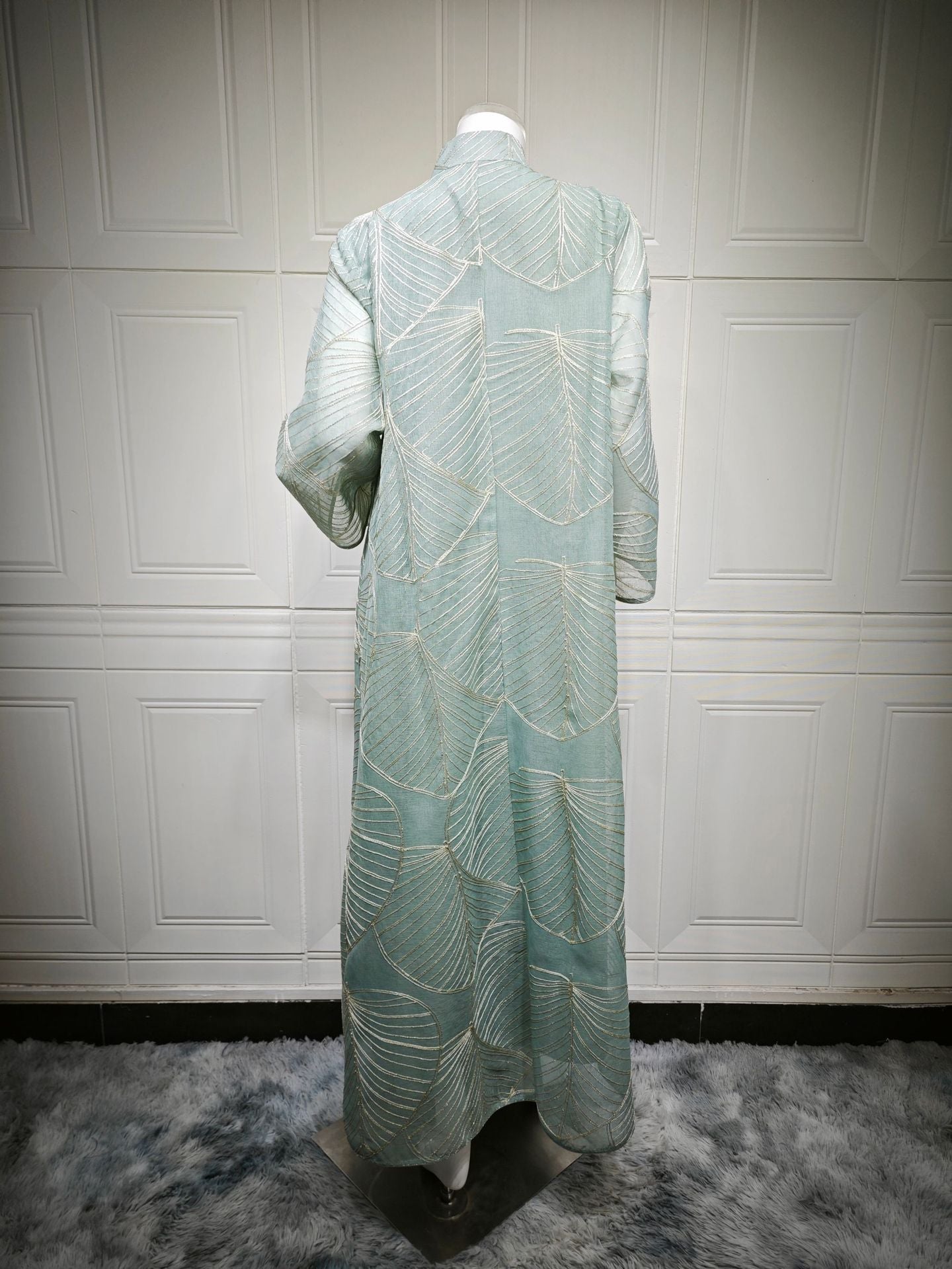 AB485  Mesh Embroidered Maxi Dress Ethnic Women's Clothing