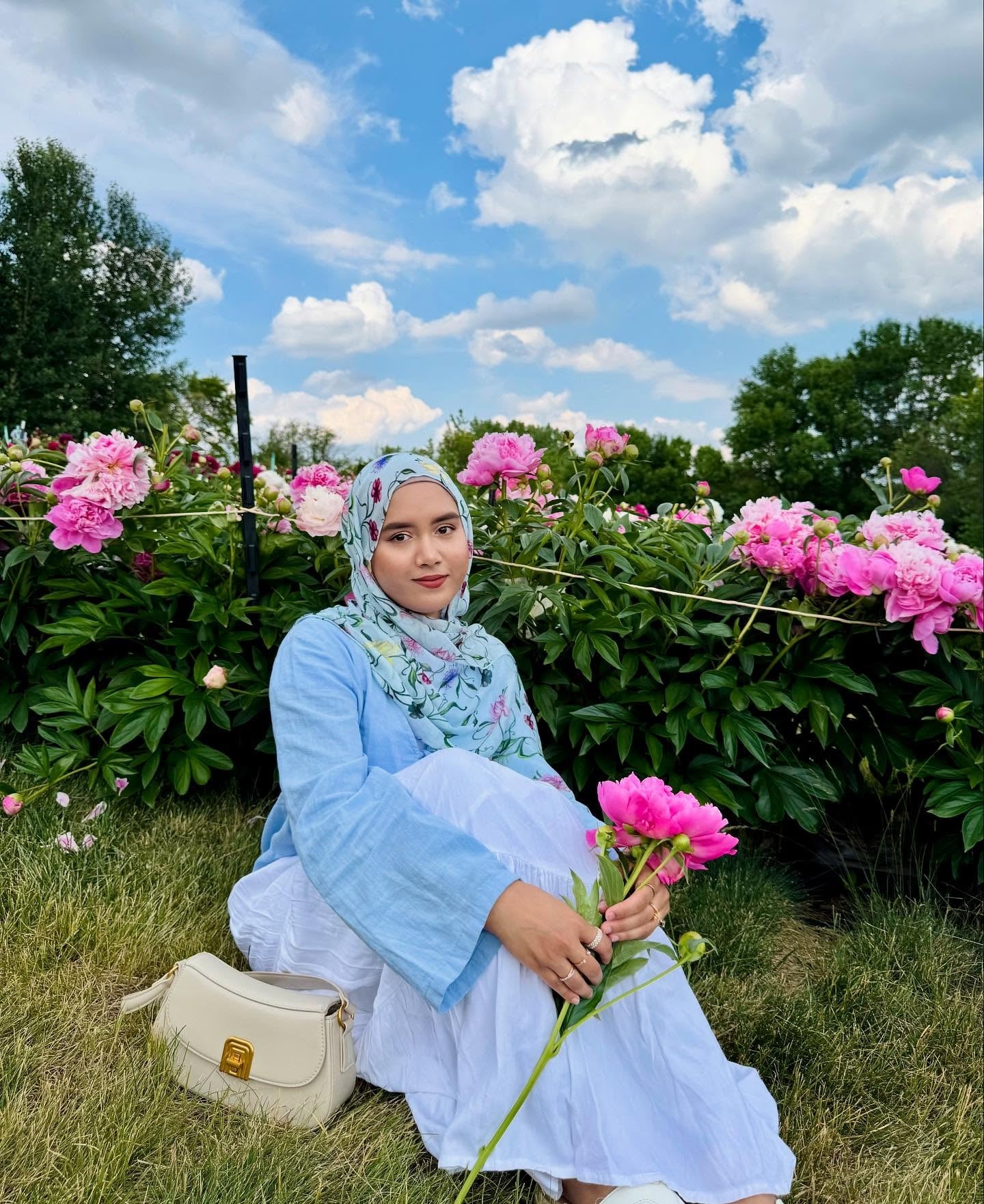 MY101  Modal floral hijab