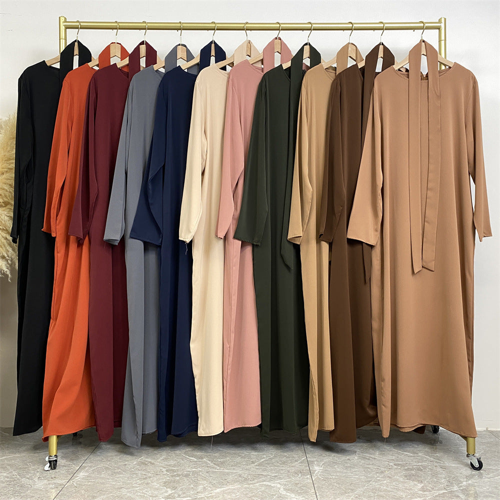 6597 plain muslim abaya dress