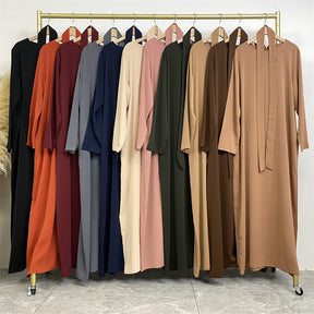 6597 plain muslim abaya dress