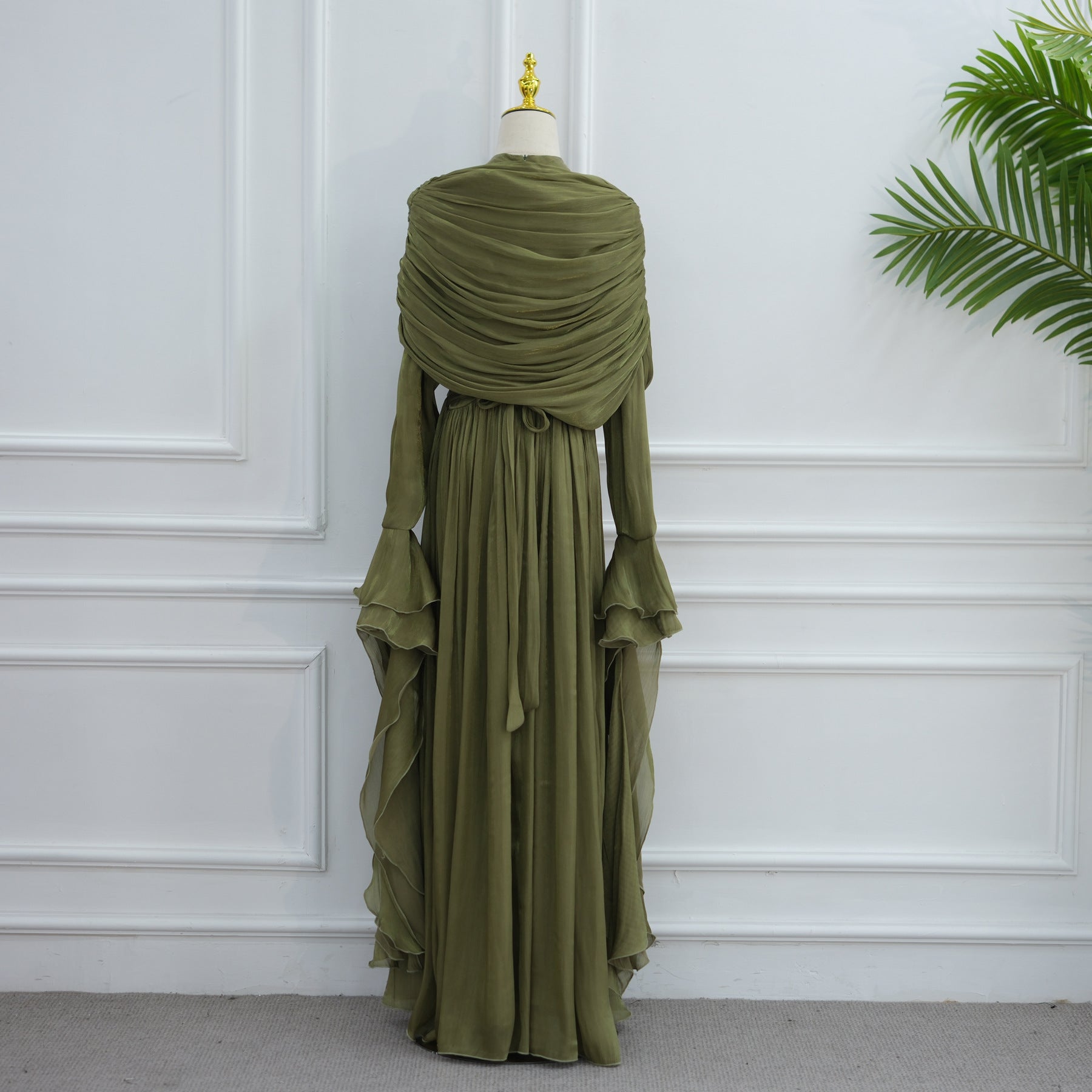 LR1169  Double-layer waist dress – no hijab