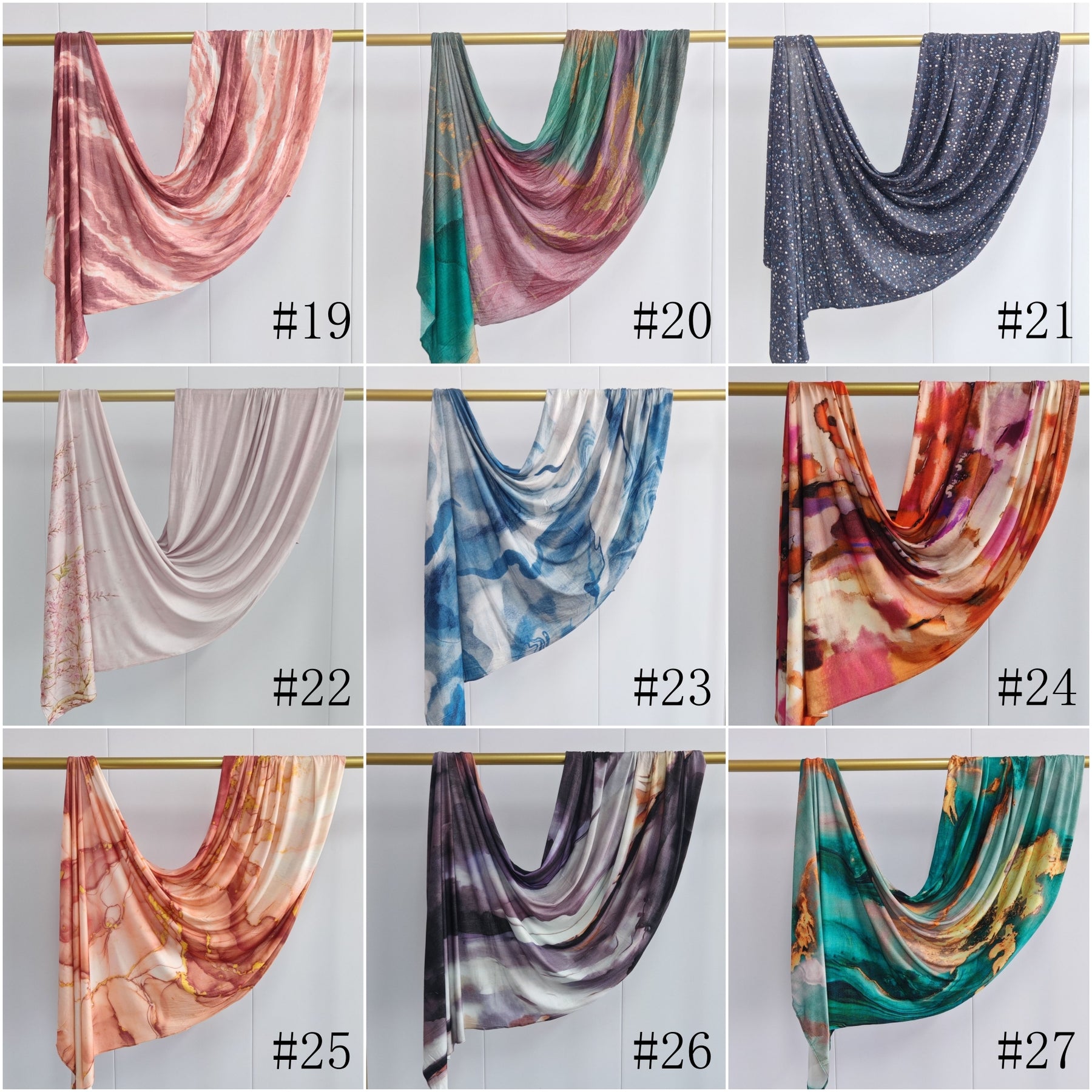 JB021  Printed Mercerized Cotton Jersey Hijab