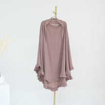 HJ912  Plain Polyester Ruffle Wide-Drape Hijab