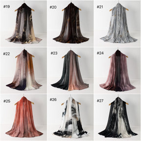 SS012  Modal Double Stitch Printed Hijab