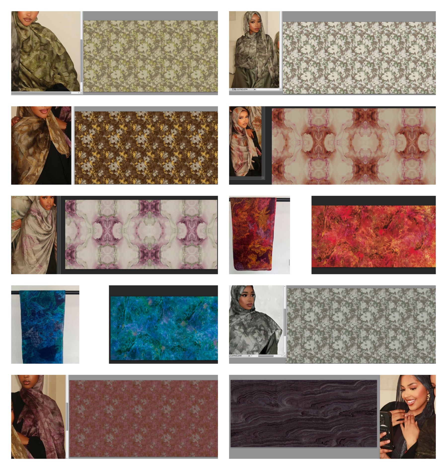 MYU001   printed silk (Product style diagram)