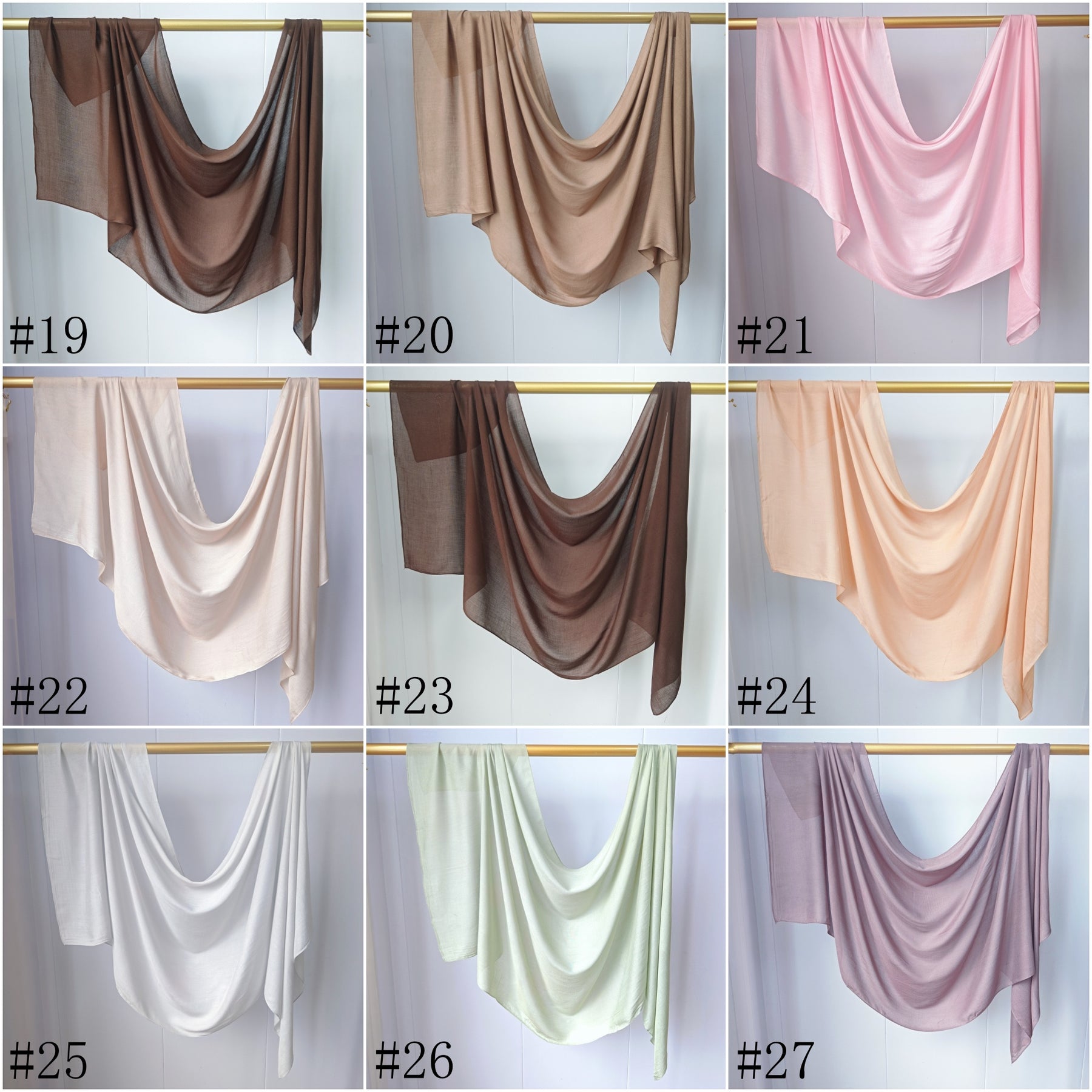 WJ002  30S Modal Breathable Plain Single Stitch Hijab