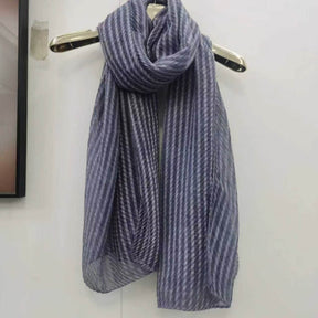 YC010  Plain Vertical Stripe Crinkle Polyester Hijab-MOQ:10pcs
