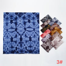 SS013  Modal Tie-Dye Printed Hijab with Short Fringe Ends