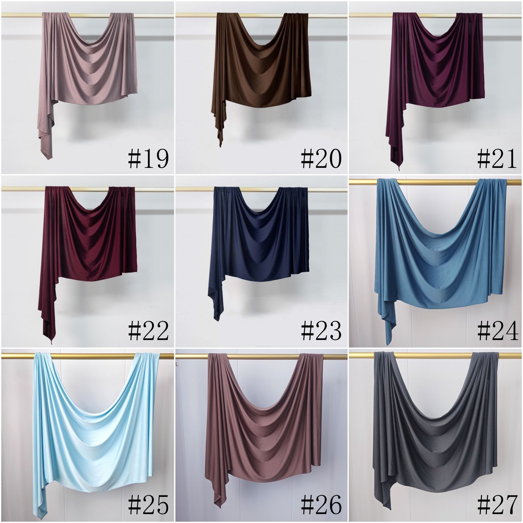 JB43  Plain Soft Breathable Liquid Jersey Hijab