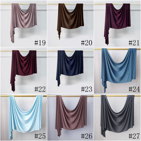 JB43  Plain Soft Breathable Liquid Jersey Hijab