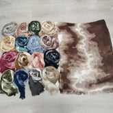 SS011  Modal Gradient Color Short Tassel Crinkled Hijab