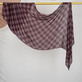 DL003  Double-Sided Modal Printed Single-Stitch Right-Angle Rolled-Edge Hijab