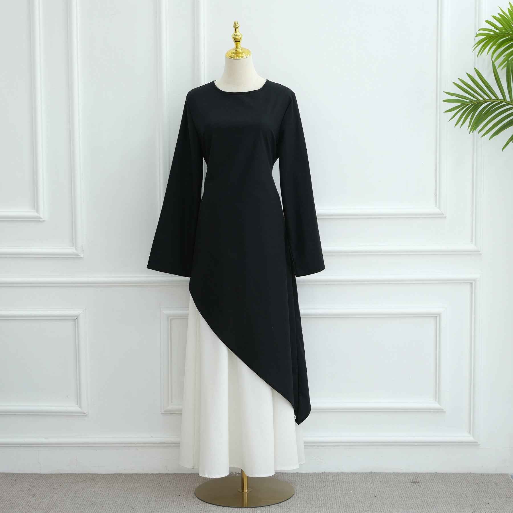 LR1100+LR1101  Elegant Top Paired with Fashion Skirt