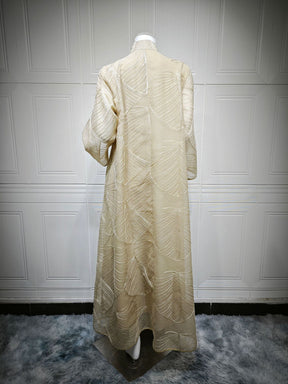 AB485  Mesh Embroidered Maxi Dress Ethnic Women's Clothing