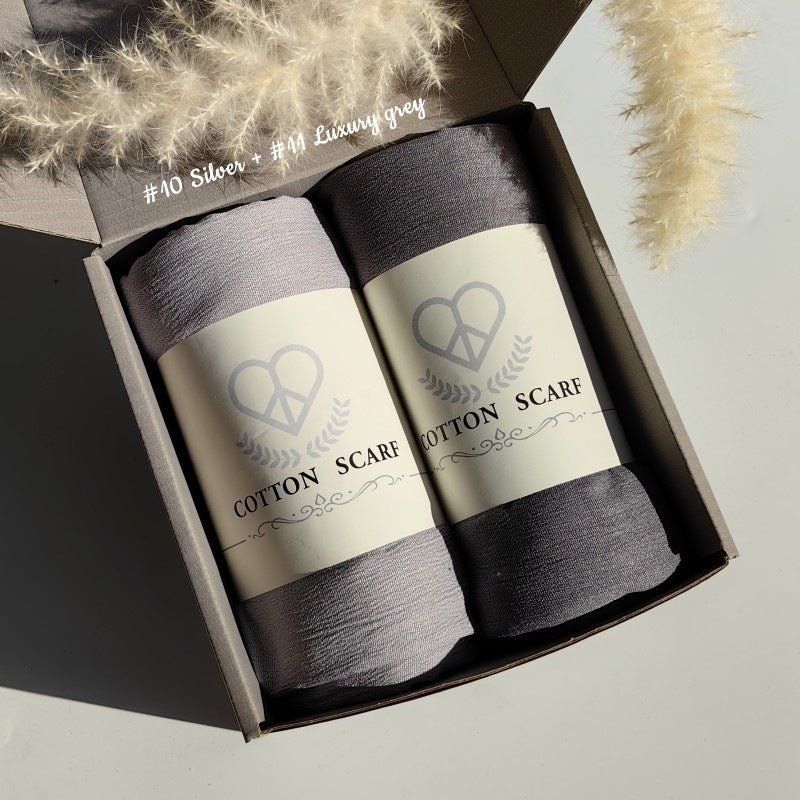 WJA168 Natural Wrinkle Rayon Scarf Solid Color Neck Scarf Cotton Linen Shawl - MinYang Fashion Apparel Accessory Manufacturer