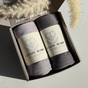 WJA168 Natural Wrinkle Rayon Scarf Solid Color Neck Scarf Cotton Linen Shawl - MinYang Fashion Apparel Accessory Manufacturer