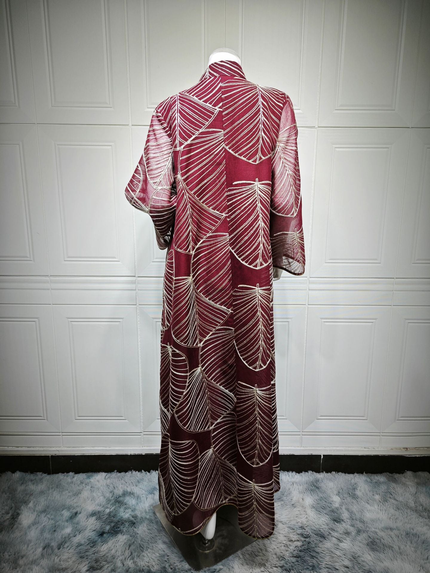 AB485  Mesh Embroidered Maxi Dress Ethnic Women's Clothing