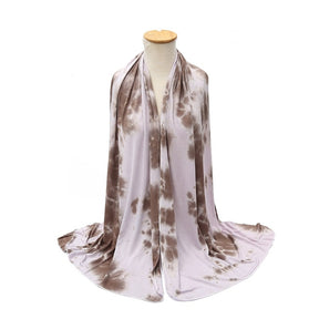 YZ06  Breathable and soft mercerized cotton hand-dyed hijab