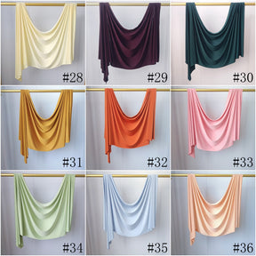 JB43  Plain Soft Breathable Liquid Jersey Hijab