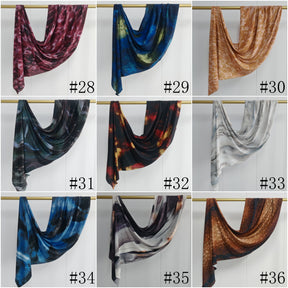JBWJ001  Soft Modal Watercolor Printed Double-Sided Ethnic Long Hijab