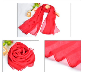 QWS05  Long Plain Chiffon Sun Protection Hijab