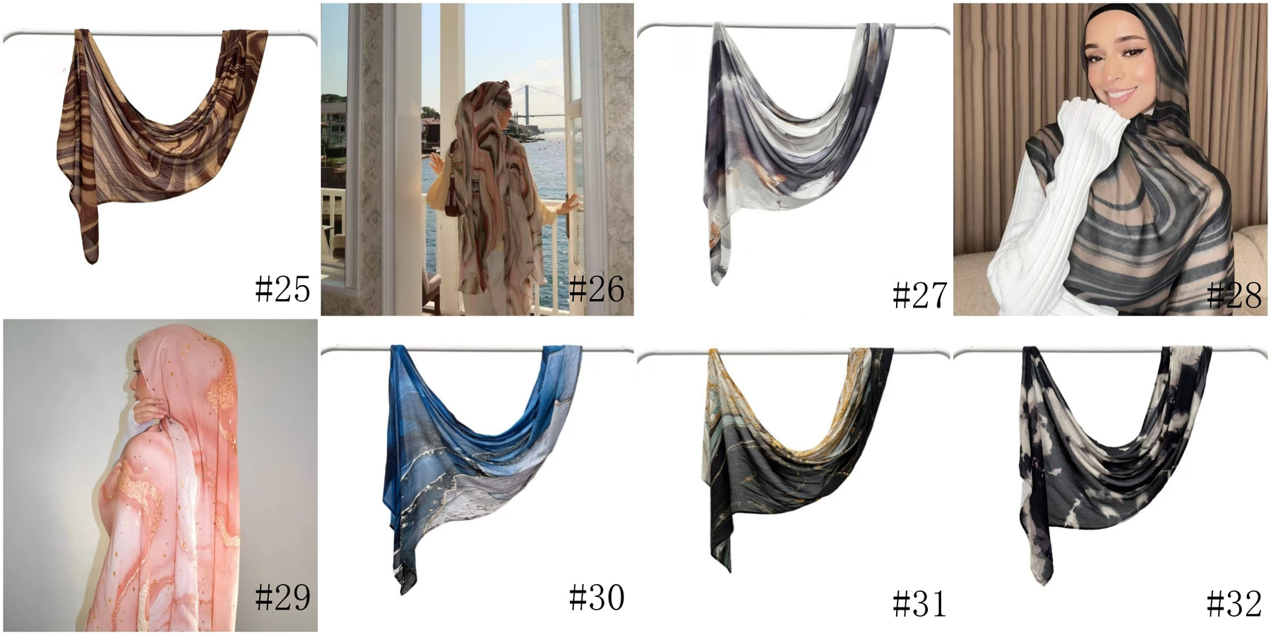 MJ001  Double stitch modal hijab with beautiful prints – softness meets artistry